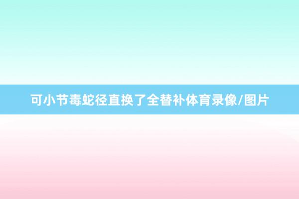 可小节毒蛇径直换了全替补体育录像/图片