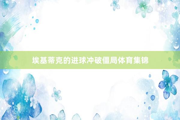 埃基蒂克的进球冲破僵局体育集锦