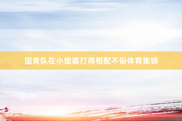 国青队在小组赛打得相配不俗体育集锦