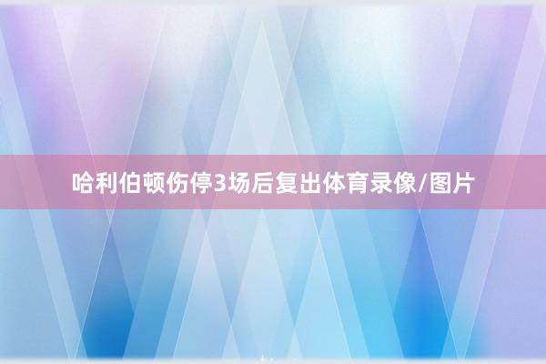 哈利伯顿伤停3场后复出体育录像/图片