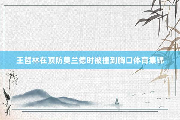王哲林在顶防莫兰德时被撞到胸口体育集锦