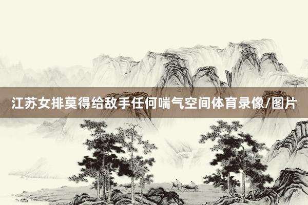 江苏女排莫得给敌手任何喘气空间体育录像/图片