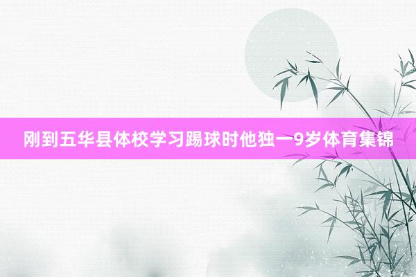 刚到五华县体校学习踢球时他独一9岁体育集锦