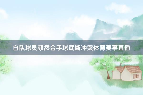 白队球员顿然合手球武断冲突体育赛事直播