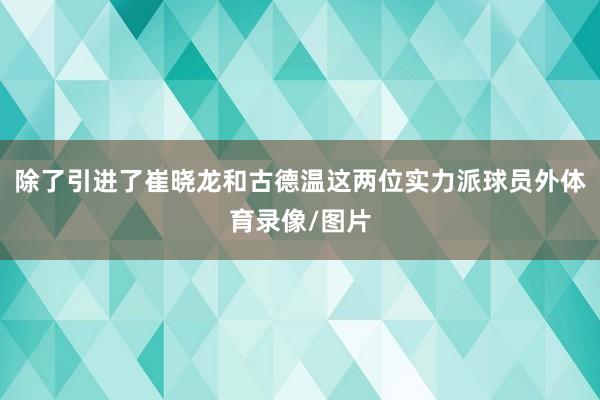 除了引进了崔晓龙和古德温这两位实力派球员外体育录像/图片