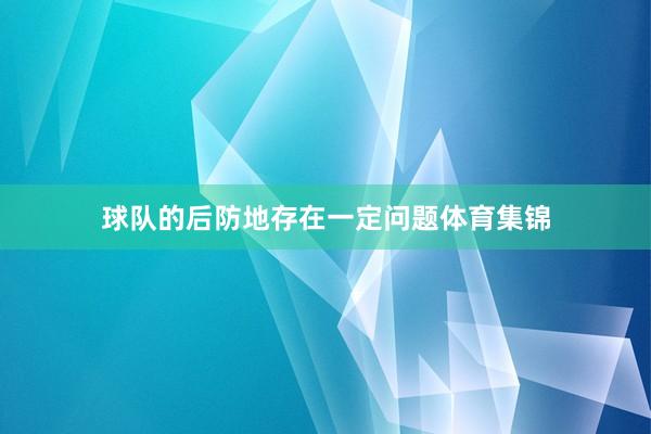 球队的后防地存在一定问题体育集锦