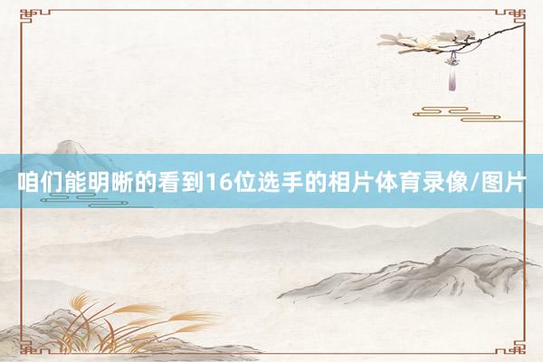 咱们能明晰的看到16位选手的相片体育录像/图片